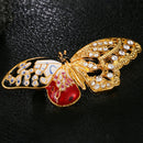 Enamel Butterfly Crystal Rhinestone Brooch Pin Gift Badge Buckl Collar Jewelry3C