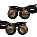 8 Pcs 12V 23Mm Dual Color Switchback 4014 Smd 12 Led Drl Eagle Eye Daytime