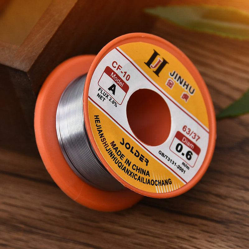 60/40 Tin Lead Rosin Core Flux 0.6mm Diameter Soldering Fine Solder Wire 10M