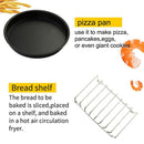 1X(8Pcs 8 Inch Air Fryer Frying Cage Dish Baking Pan Rack Pizza Tray Pot Ac