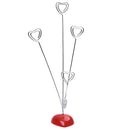 Heart-Based 4 Standing-Heart Wire Holders Photo Card Note Memo Clips Tree D8R1