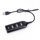 USB 2.0 High Speed 4 Port Splitter Hub Adapter For PC Computer Laptop Black  ME