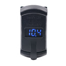 12V 24V Dual 2 USB Charger Socket Blue LED Voltmeter Rocker Switch Panel Car