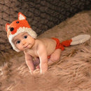 2pcs Newborn Baby Knitted Cap Toddler Underpants Photography Props Hat Suit
