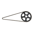 1 Set 49cc T8F 6T Front Sprocket Pinion + 68 Links Chain Rear Sprocket Black