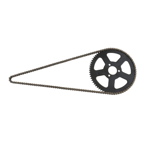 1 Set 49cc T8F 6T Front Sprocket Pinion + 68 Links Chain Rear Sprocket Black