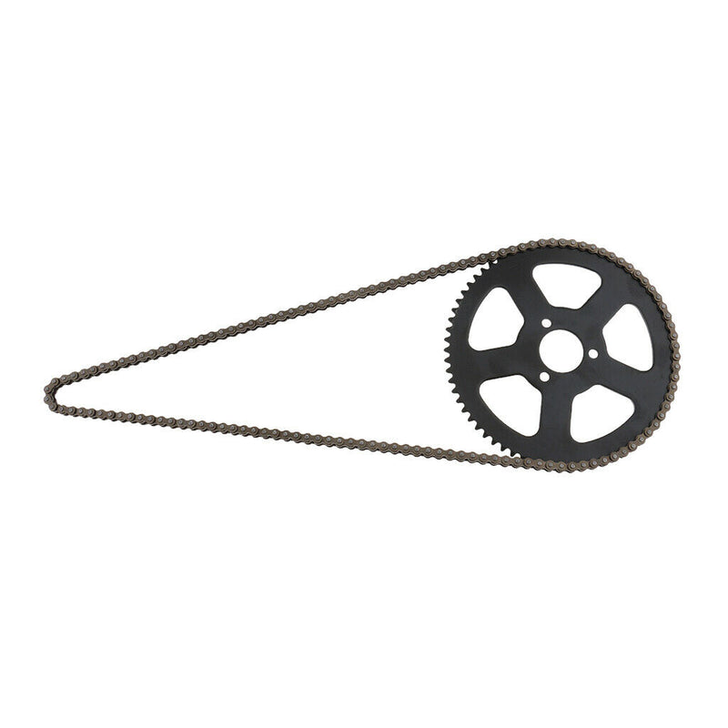 1 Set 49cc T8F 6T Front Sprocket Pinion + 68 Links Chain Rear Sprocket Black