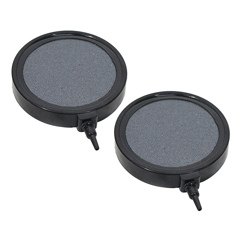 2pcs Aquarium Air Stone Disk Silent Oxygen Bubble Cutain Aerator for Fish Tank