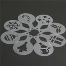 8pcs/set Cake Stencils Mold Christmas Coffee Mold Pastry Tools Cookie`DecoratiM&