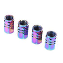 4pcs Colorful Hexagonal Aluminum Car Motorcycle Tire Valve Stem Caps Covers