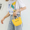 Letter Print Shoulder Satchel Handbags Canvas Women Crossbody Bags (Yellow) A#S