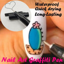 2Pcs Waterproof Quick Drying Long-Lasting Nail Art Graffiti Pen a Quick-Dry