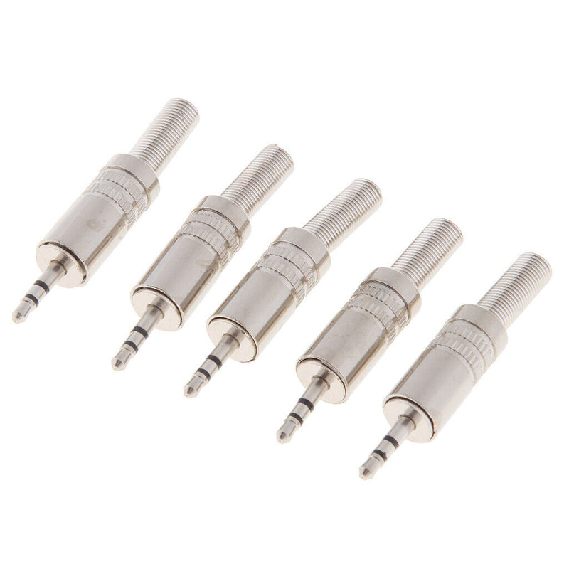 10x Replacement 2.5mm Stereo TRS Male Plug Audio Jack Connector