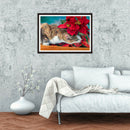 5D DIY Full Drill Diamond Painting Cat Flower Cross Stitch Embroidery Craft