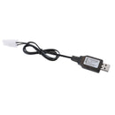 9.6V USB to L6.2-2P Female Plug NI-MH/NI-Cd Batteries Charge Cables Cord for RC