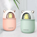 300ML Air Humidifier Cute Mouse Cool Mist Maker with Romantic Light (Green) A