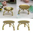 2pcs Iron Plate Candle Holder Decorative Pillar Candle Plate Pedestal Stand
