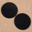 2Pcs Round/Square Carbon Fiber Texture Vehicle Water Cup Slot Non-Slip Mat 6.3cm