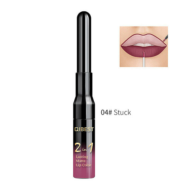 QiBest Lip Liner Pencil Lipgloss Lip Tint Makeup Lipstick Waterproof Nude L H3M3