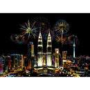 DIY Firework Twin Towers Doodle Scratch Painting Educational Drawing Toys A
