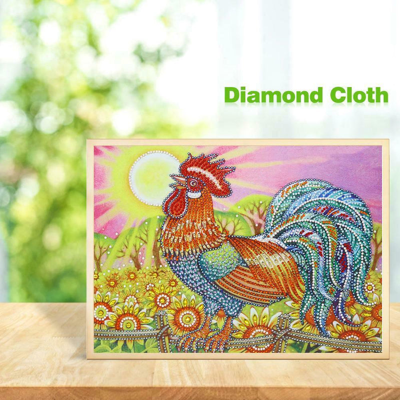 5D DIY Special Shaped Diamond Painting Chicken Cross Stitch Kits (D1079)