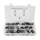44pcs Stainless Steel Rubber Lined P Cable Clips Hose Pipe Clamps for Boat RV