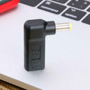 90 Degree USB3.1 USB-C Type-C Female to 5.5x2.5mm DC Male Plug Adapter