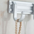 Aluminum Wall Mounted Hook Rack Rail Plated Hook Coat Hook Keys Hook 5-hook