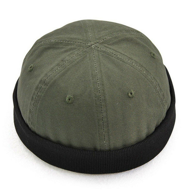 3 Pcs Mens Skullcap Retro Watch Hat Roll up Docker Hat Adjustable Visor-Less
