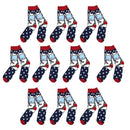 10x Mens Casual Cotton Stockings Breathable Crew Socks Bright Colors Hosiery