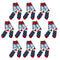 10x Mens Casual Cotton Stockings Breathable Crew Socks Bright Colors Hosiery