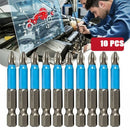 10pc Anti Slip Electric Hex Shank Magnetic 50mm PH2 Cross Screwdriver Bit T ly