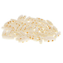 50Pcs Unpainted Wood Horn Sewing Button Coat Toggles 2 Holes 30 x 10mm