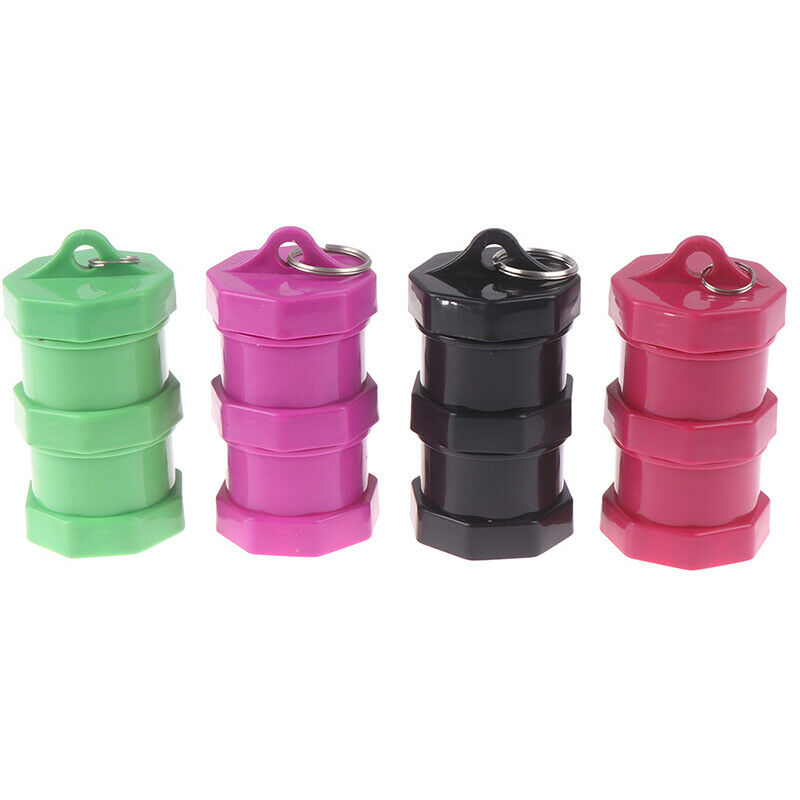 48mm Airtight Container HolderAcrylic Storage Bottle Separable Pill Box Ca&+