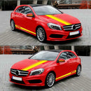 Racing Stripe Car  Stickers Side Skirt Mirror Hood Decals Styling Accessories