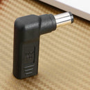 90 Degree USB-C Type-C Female to 7.4x5.0mm DC Male Plug Adapter for DELL
