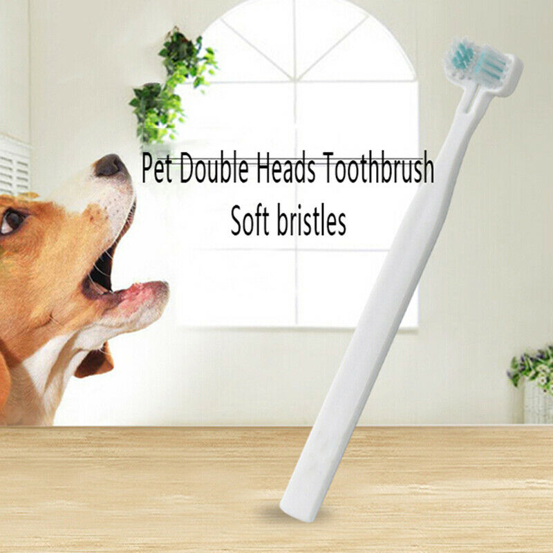 Double Heads Teeth Brushing Breath Freshener Oral Care for Dog Cat Kitten