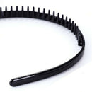 1pc Unisex Plastic Headband with Non-Slip Teeth Comb Black DIY Hair Styling Hoop