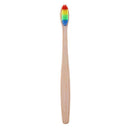 10pcs Soft Rainbow Head Bamboo Toothbrushes Oral Care Teeth Whitening Tools