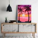 5D DIY Full Drill Diamond Painting Sunset Cross Stitch Embroidery Craft