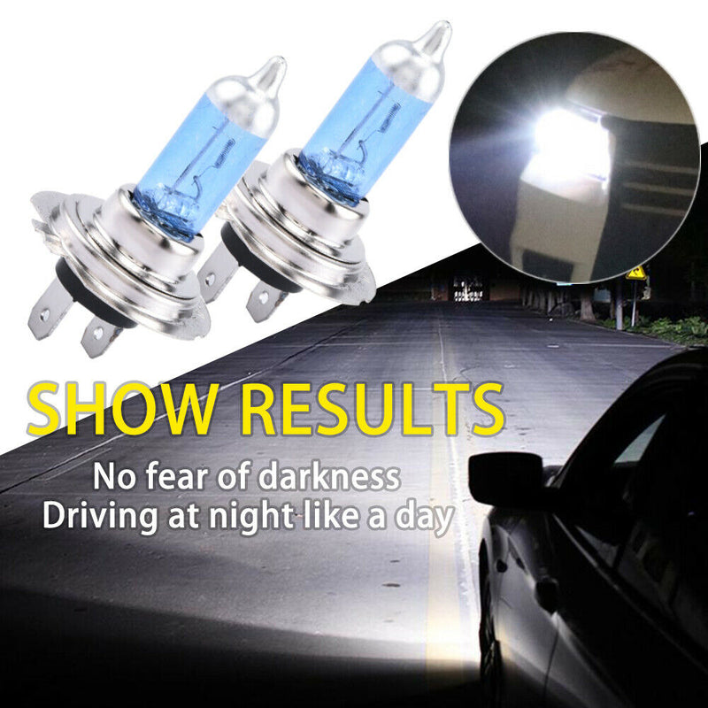 2PCS/Kit 100W White H7 Xenon Gas Halogen Headlight Light Lamp Bulbs 12V 6000K