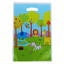 10pcs Jungle Animals Gift Bags Plastic Loot Bags Candy Bag Kids Birthday De JR