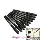 10PCS Fine Dual Heads Marking Pen Marker Waterproofink Thin Nib Black