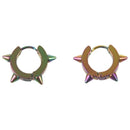Men's women's fashion Titanium Steel Punk Rivet Ear Studs Gothic Hoop Earri O8E1
