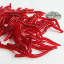 100pcs Soft Silicone Earthworm Grub Worm Lifelike Fishing Lures Baits