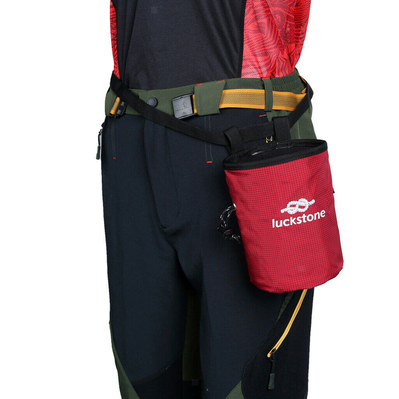 2pcs Climbing Chalk Bag with Adjustable Quick-clip Belt & Drawstring Closure for