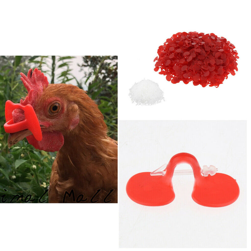 500Pieces Chicken Peepers Poultry Blinders Pheasant Eye Glasses Chicken 6cm
