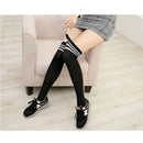 Women Girls Sexy Stripes Thigh High Stockings Opaque Over The Knee Socks P LPV