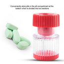 2 In 1 Pill Crusher Storage Pot Grinder Medicine Tablet Divider Portable FT