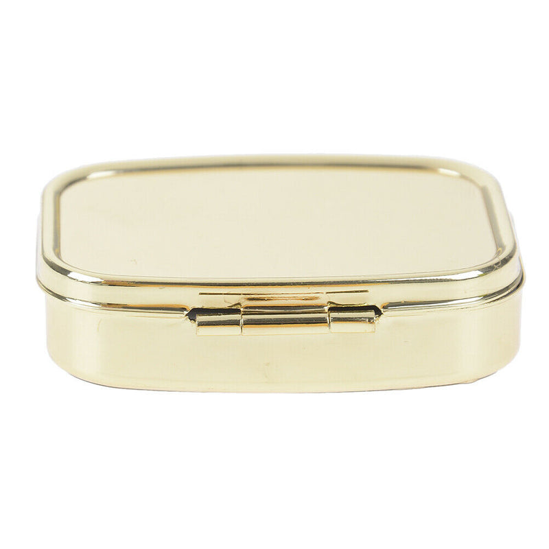 Square 2Grid Moistureproof Metal Folding Pill Case Medicine Storage Containe Gw